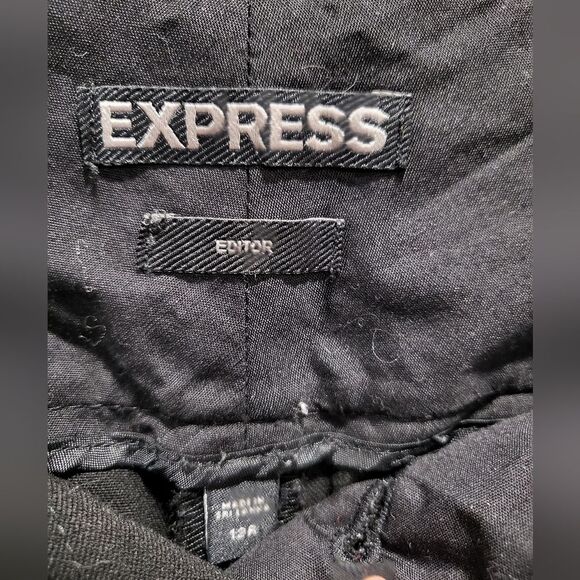 Express Black Trousers with Structured Fabric and Full Length - Picture 5 of 9